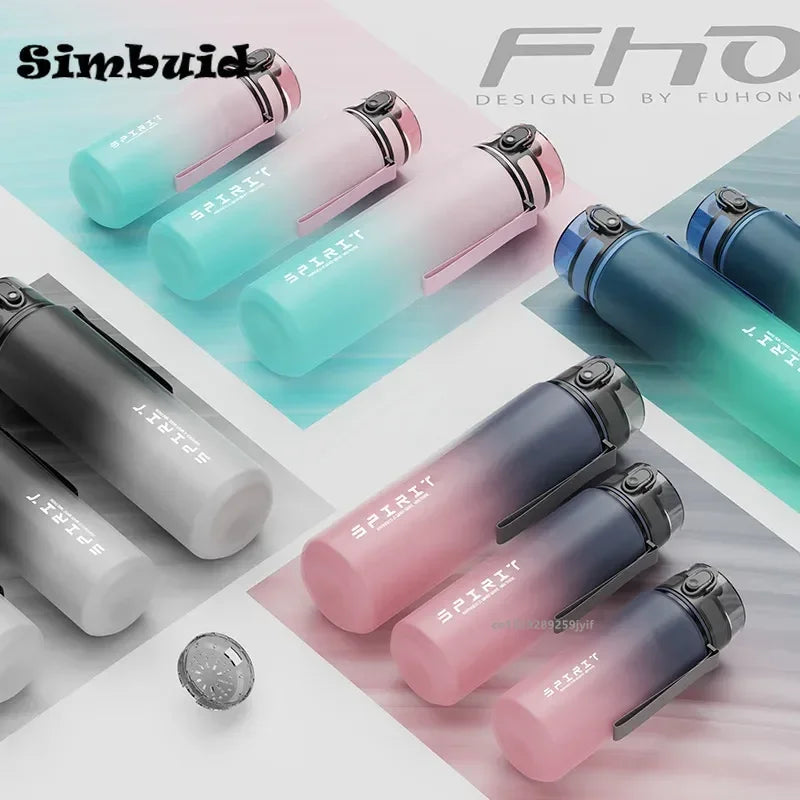1 Liter Large Capacity Sports Water Bottle Leak Proof Colorful Plastic Cup Drinking Outdoor Travel Portable Gym Fitness Jugs by Reinvent Yourself