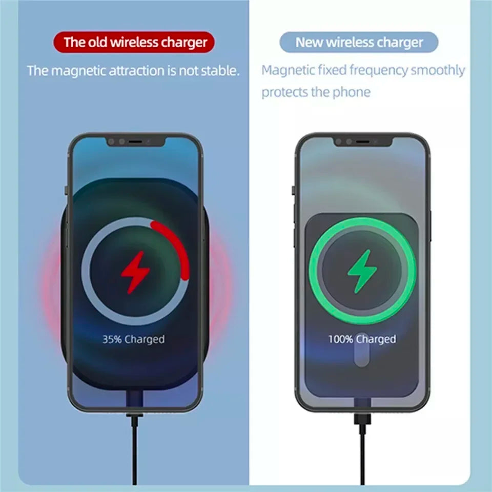 UYUXIO 30W Wireless Charger Magnetic Car Phone Holder for iPhone 16 15 14 13 Pro Max 12 Fast Charging Magnet Induction Adapter by Reinvent Yourself