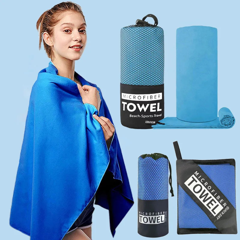 Microfiber Towel Thick Quick Dry Hair Absorbent Large Super Soft and Lightweight Ideal for Travel Sports and Fitness for Yoga by Reinvent Yourself