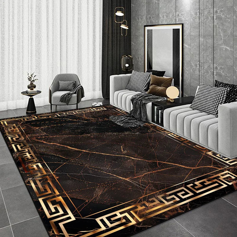 Black Chinese Style Carpets for Living Room Home Abstract Bedroom Decoration Luxury Large Area Rug Sofa Table Non-slip Floor Mat by Reinvent Yourself