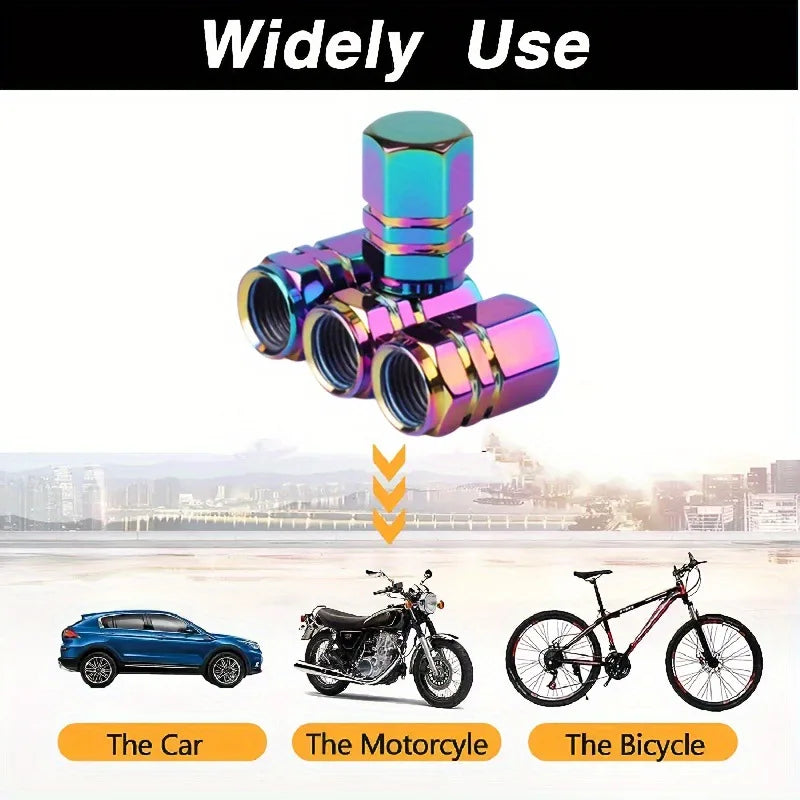 Tire Valve Stem Caps Decorative Tires Accessories Aluminum Alloy Nipple Wheel Caps For Cars Motorcycles Bicycle Cover 2030 by Reinvent Yourself