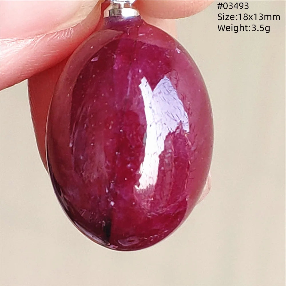 Natural Red Ruby Pendant Jewelry Love Heart Watermelon Ruby Zoisite Necklace Women Men 925 Sterling Silver AAAAA by Reinvent Yourself