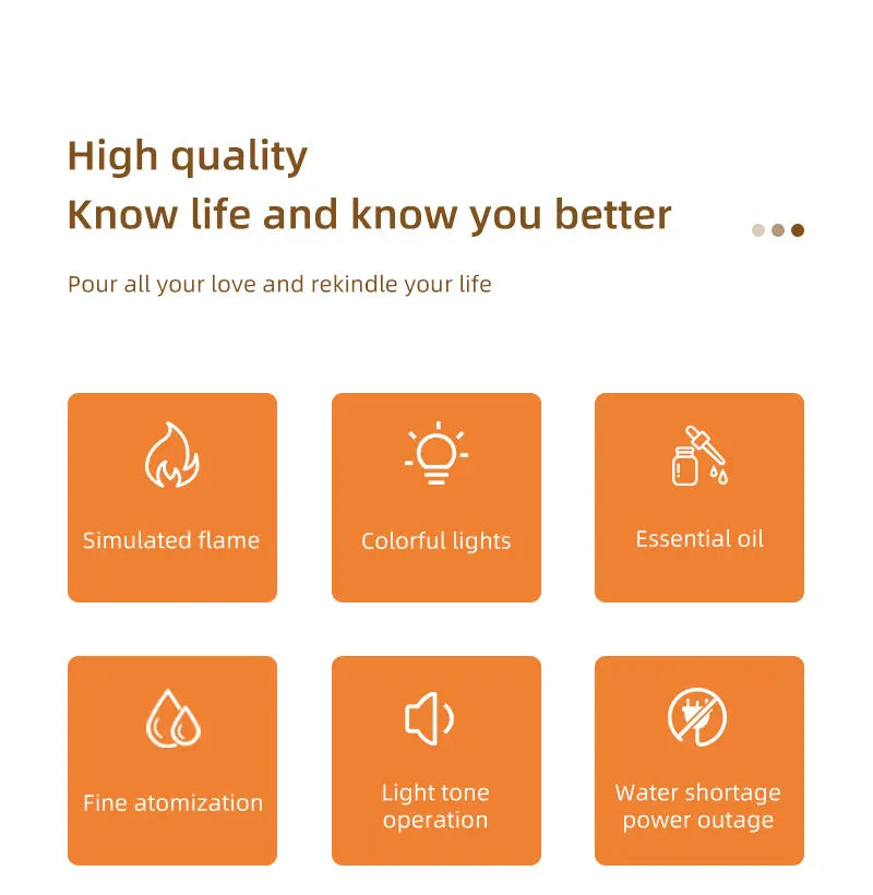 Essential Oil Diffuser,Flame Colorful Water Vapor Fire Humidifier for Aromatherapy Aroma Therapy Machine Room,Flame Diffuser by Reinvent Yourself