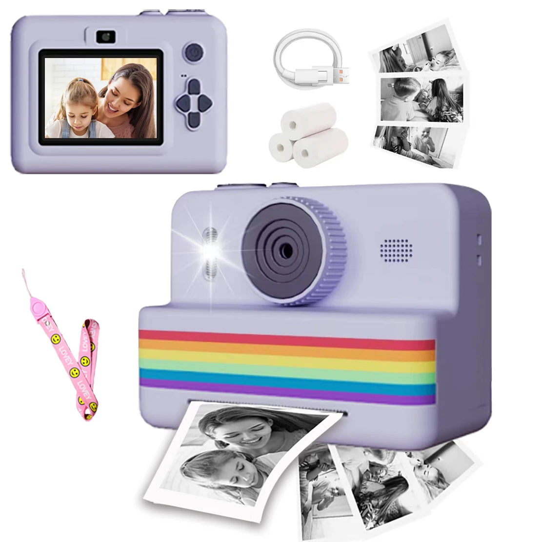 Digital Children Camera For Photography Mini Printer Portable Thermal Instant Print Photo Kids Camera 2.8inch HD Video Toy Gifts by Reinvent Yourself