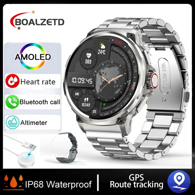 New Military Smart Watch Men 710 mA Waterproof Outdoor Sport Fitness Watches Health Monitor BT Call Smart Watch Men by Reinvent Yourself