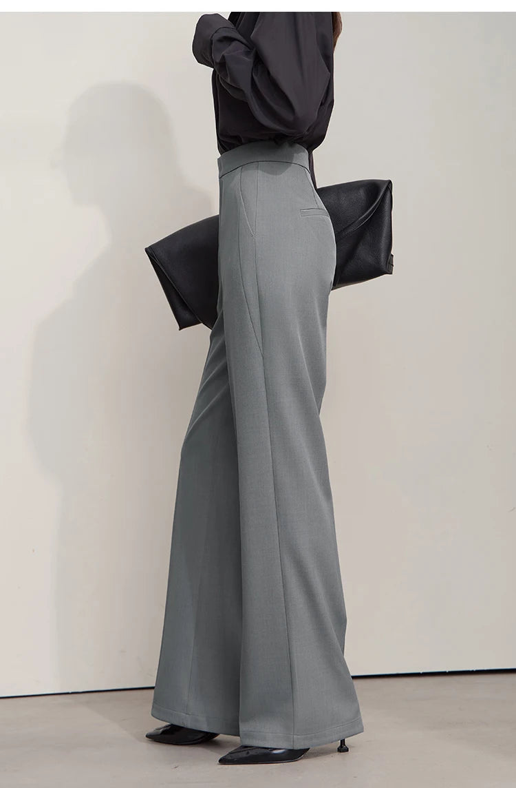 AMII Minimalist Women's Pants 2025 Autumn Solid Elegant Office Lady Simple Trousers Casual Loose Pants Woman Clothing 12553003 by Reinvent Yourself