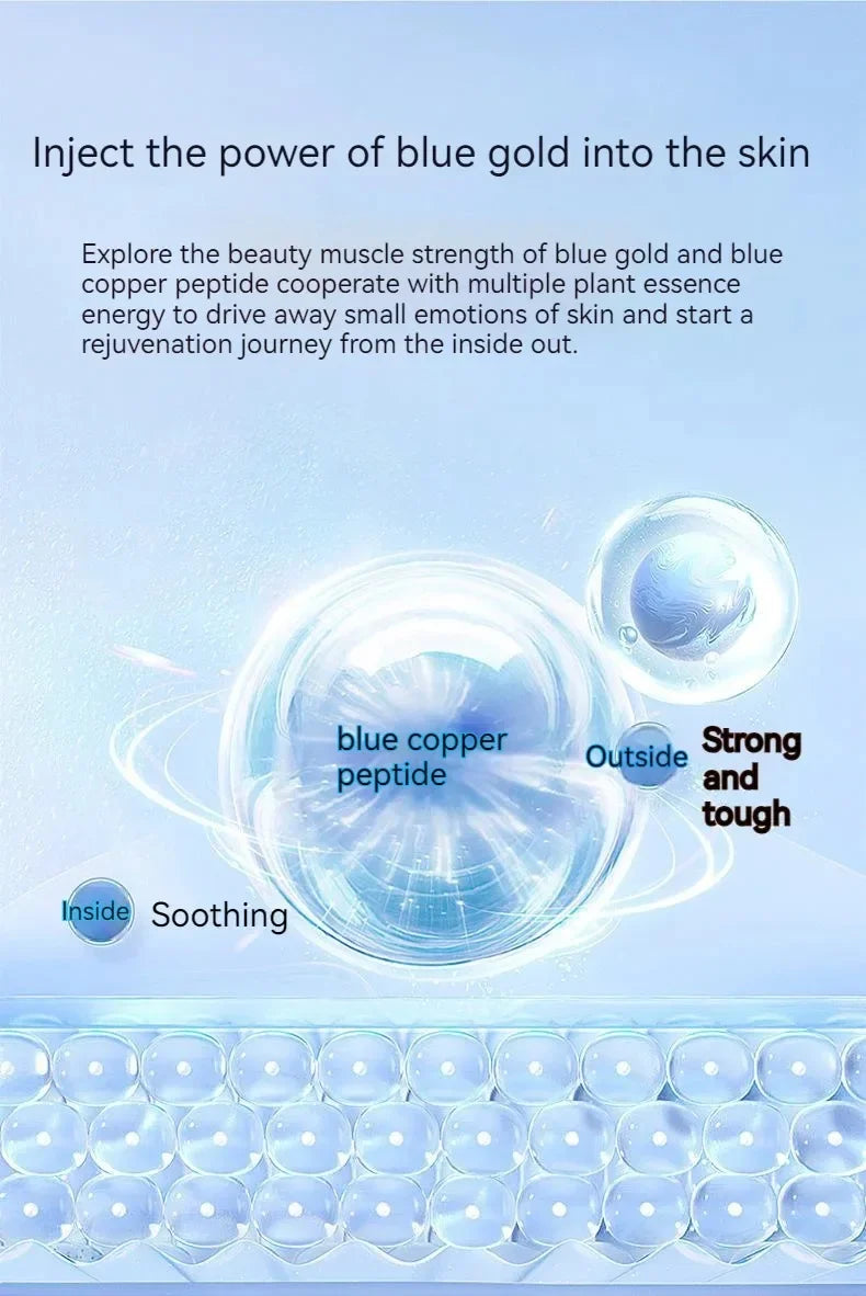 Blue Copper Peptide Freeze-Dried Powder Set Oligopeptide Anti Wrinkle Essence Shrink Pores Acne Treatment Skincare Serum 20pcs by Reinvent Yourself