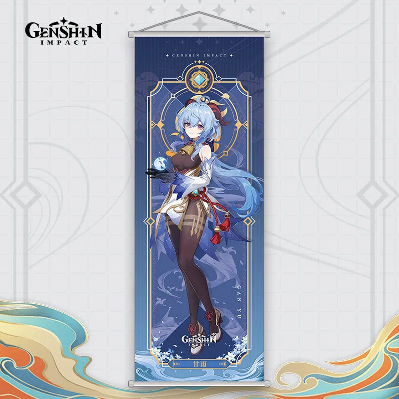 Xiao Yelan Kazuha Hutao Genshin Impact Scroll Canvas Wall Hanging Painting Home Decor Anime Poster Wall Art Room Decoration by Reinvent Yourself