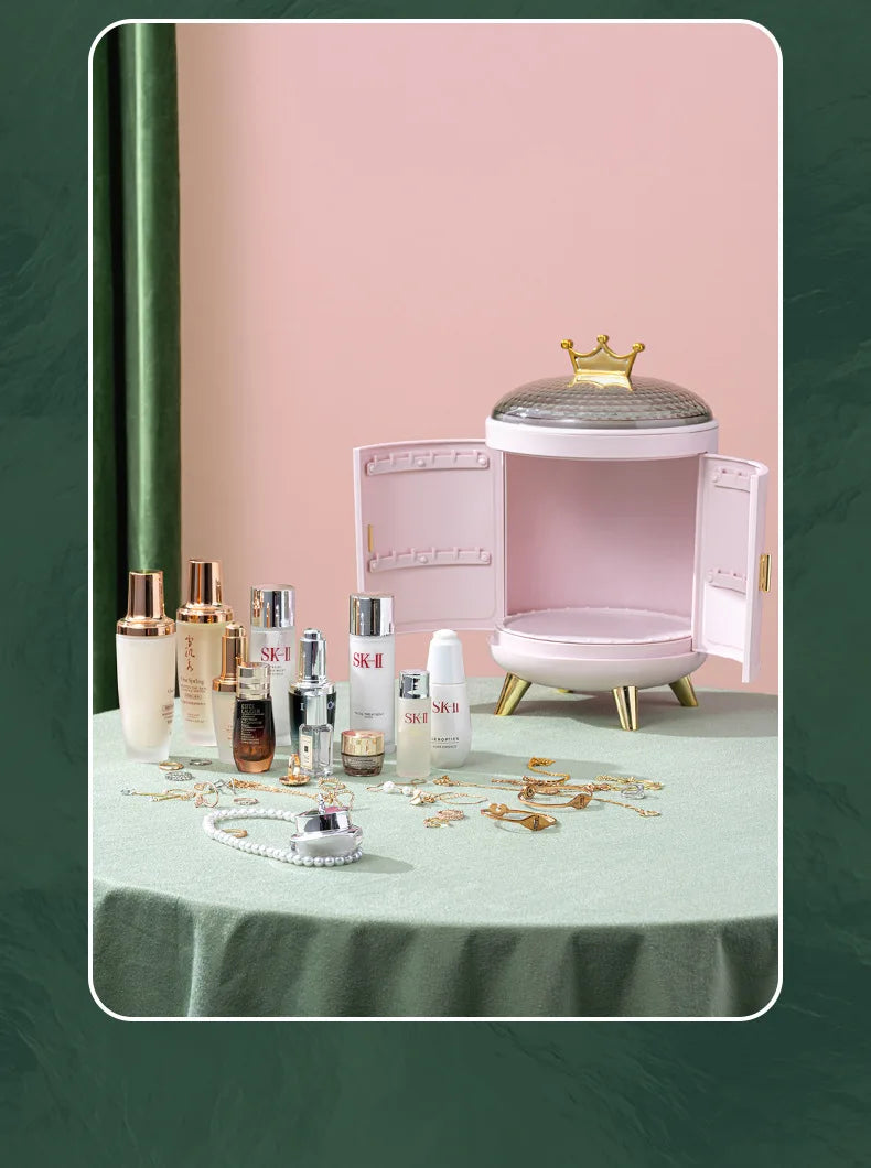 Makeup Storage Box Make Up Skincare Holder Jewelry Bag Cosmetics Organizer Plastic Container For Bathroom Dressing Table Home by Reinvent Yourself