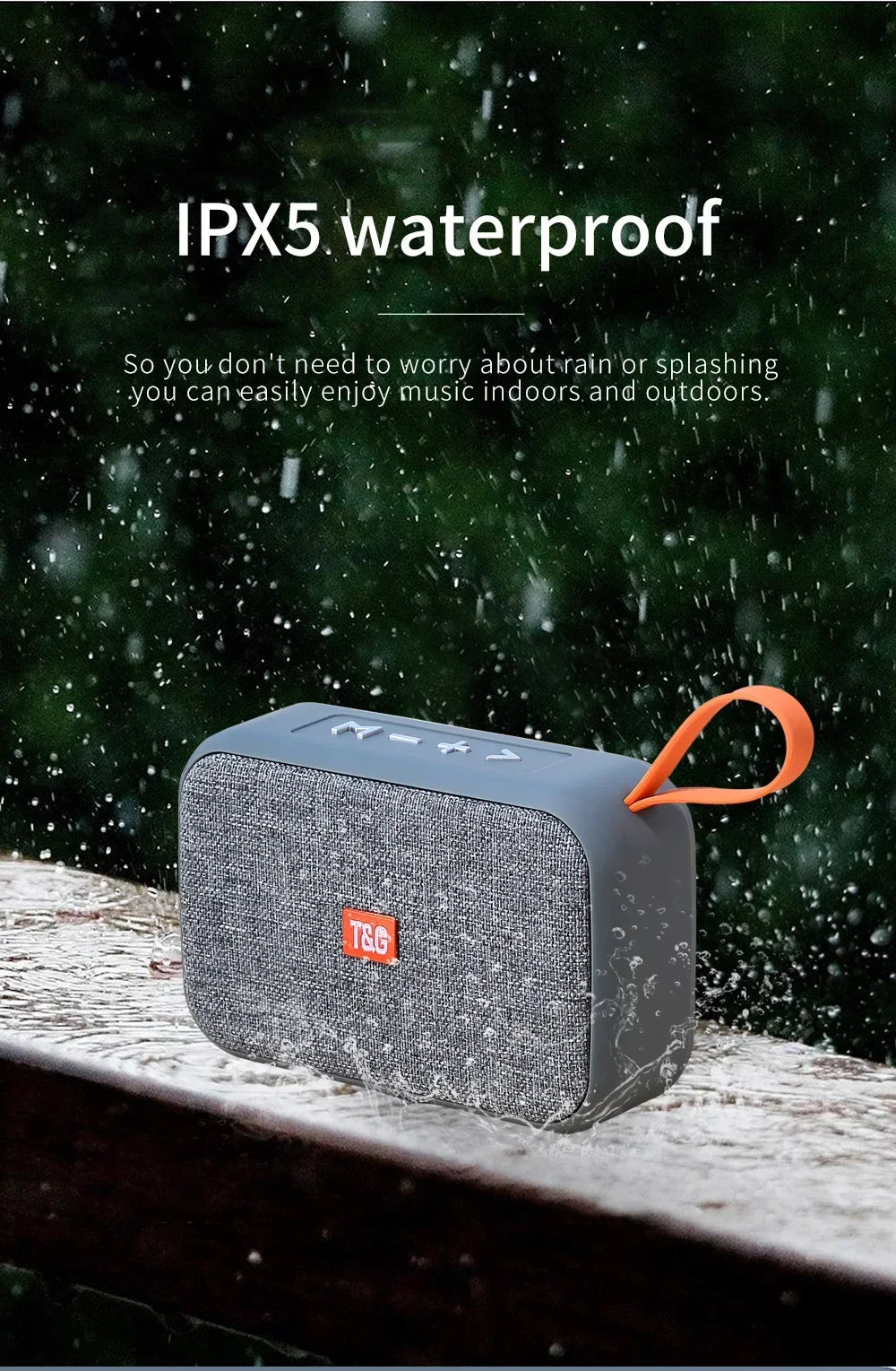 Speaker TG506 Portable Mini Wireless Soundbar Bluetooth 5.0 Outdoor Indoor HIFI Loudspeaker Support TF Card FM Radio Waterproof by Reinvent Yourself