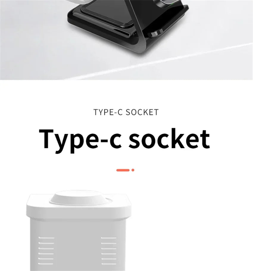 30W 3 In 1 Wireless Charger Stand Dock For iPhone 15 14 13 12 11 XS Apple Watch 8 7 AirPods Induction Fast Charging Station by Reinvent Yourself