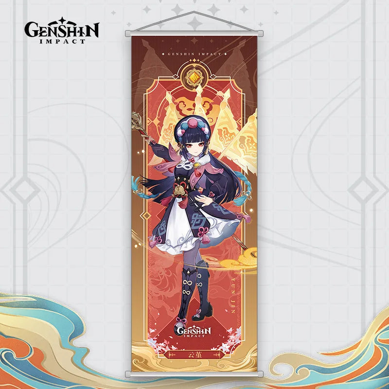 Xiao Yelan Kazuha Hutao Genshin Impact Scroll Canvas Wall Hanging Painting Home Decor Anime Poster Wall Art Room Decoration by Reinvent Yourself