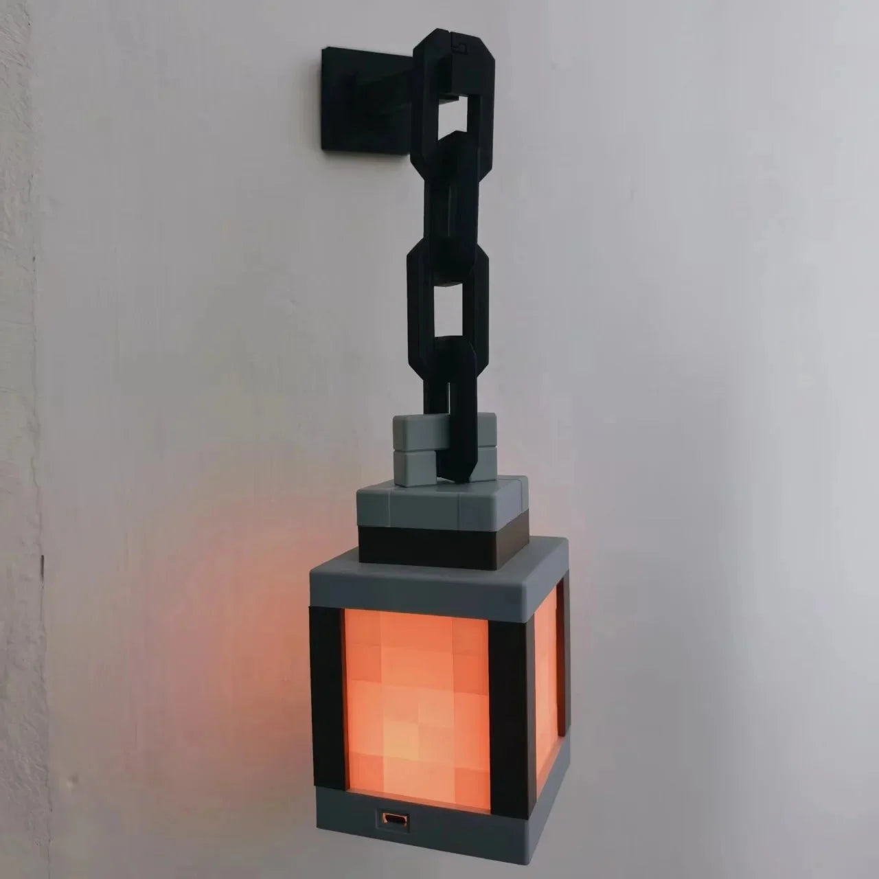 Pixel Style Wall Night Light USB Creative My Worlds Hanging Lantern For Bedroom & Gaming Decor Atmosphere Lamp For Boys Room by Reinvent Yourself