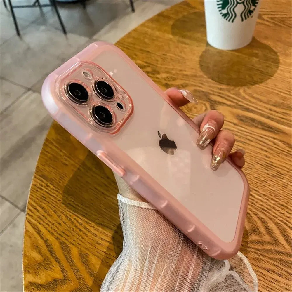 Luxury Shockproof Silicone Bumper Clear Phone Case For iPhone 15 14 Plus 13 12 11 15 Pro Max Camera Protection Transparent Cover by Reinvent Yourself