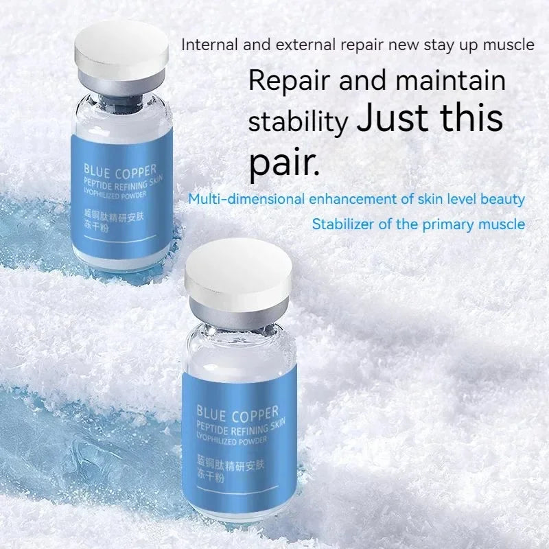 Blue Copper Peptide Freeze-Dried Powder Set Oligopeptide Anti Wrinkle Essence Shrink Pores Acne Treatment Skincare Serum 20pcs by Reinvent Yourself