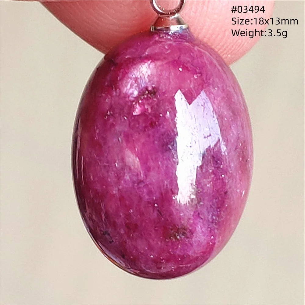 Natural Red Ruby Pendant Jewelry Love Heart Watermelon Ruby Zoisite Necklace Women Men 925 Sterling Silver AAAAA by Reinvent Yourself