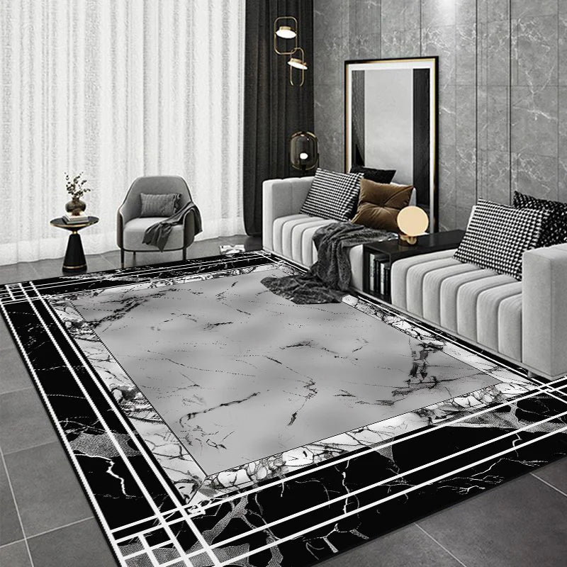 Black Chinese Style Carpets for Living Room Home Abstract Bedroom Decoration Luxury Large Area Rug Sofa Table Non-slip Floor Mat by Reinvent Yourself