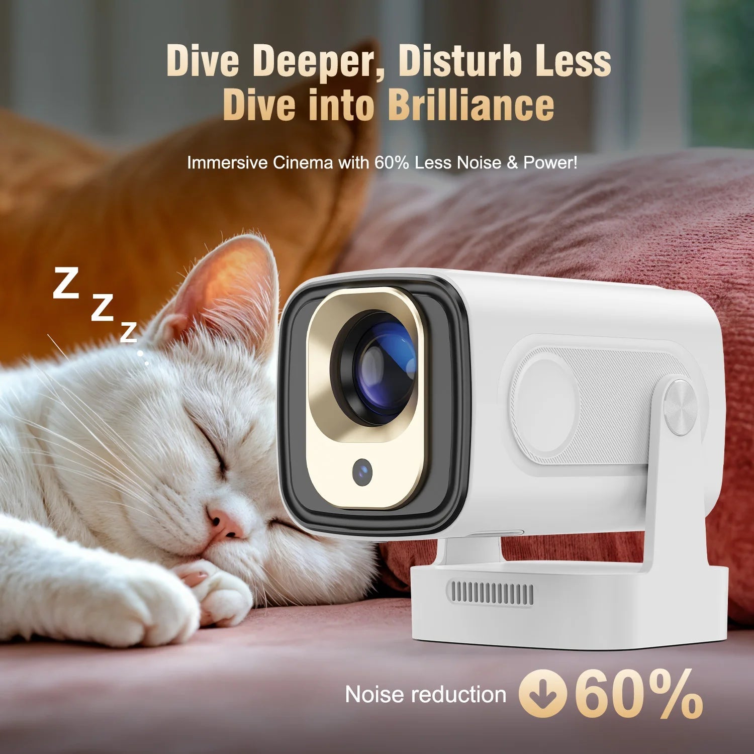 Magcubic HY310 Auto Focus Projector 1080P Native 4K 330ANSI Android 11 WiFi6 BT5.4 Mini Outdoor Movie Projector with Air Mouse by Reinvent Yourself