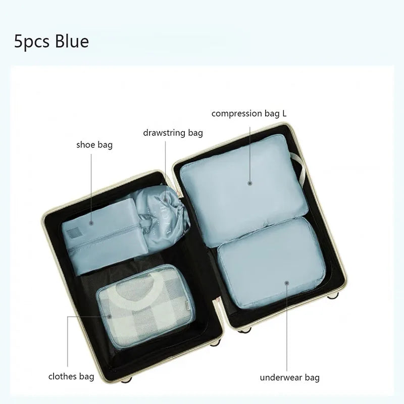 2pcs Packing Cubes For Travel Luggage Organizer Compression Bag Travel Accessories For Men Women Suitcase Organizer Bags by Reinvent Yourself