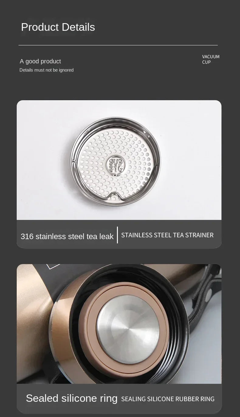 1L Thermal Water Bottle Keep Cold and Hot Water Bottle Thermos for Water Tea Coffee Vacuum Flasks Stainless Steel Thermos Bottle by Reinvent Yourself