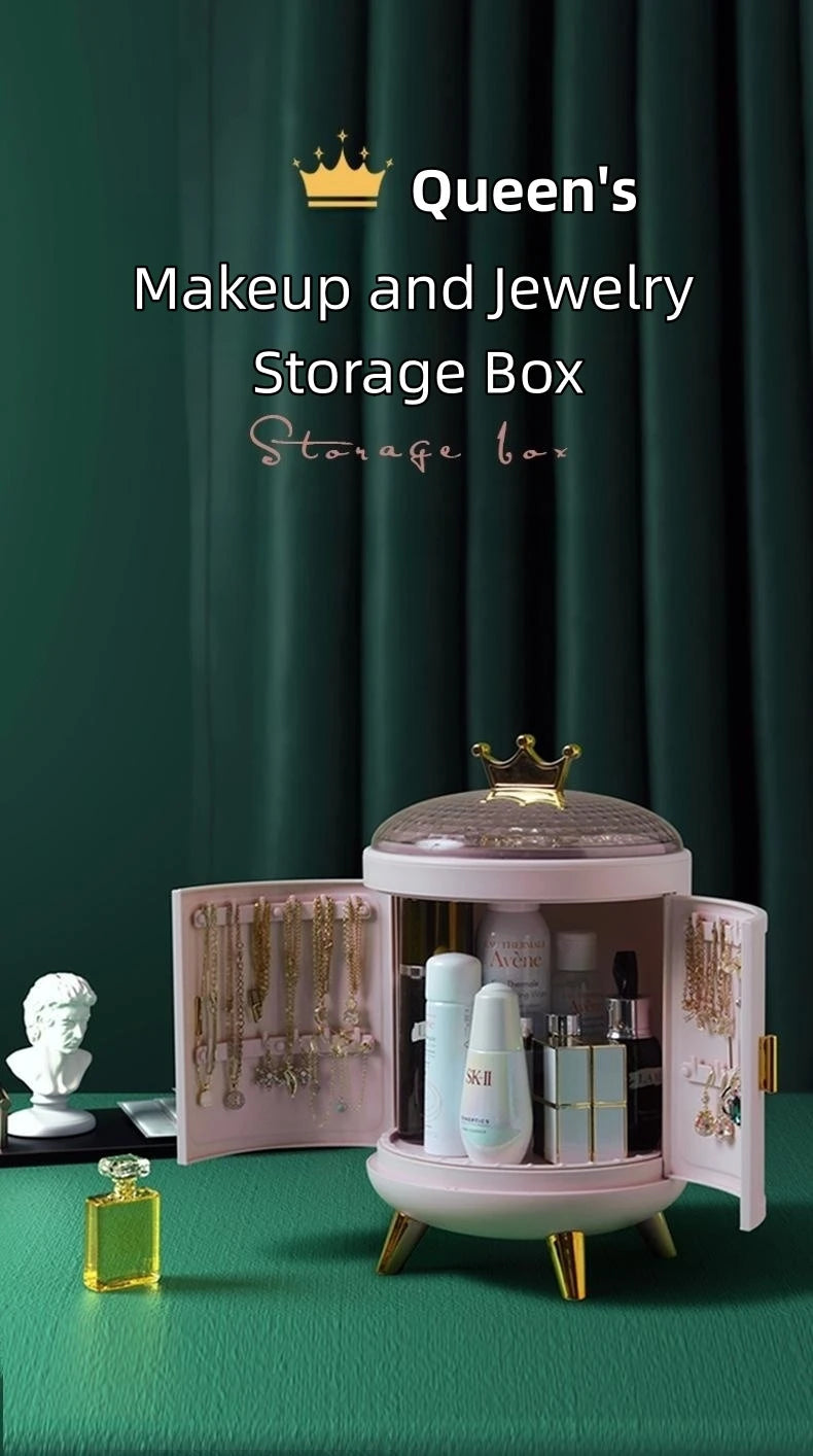 Makeup Storage Box Make Up Skincare Holder Jewelry Bag Cosmetics Organizer Plastic Container For Bathroom Dressing Table Home by Reinvent Yourself
