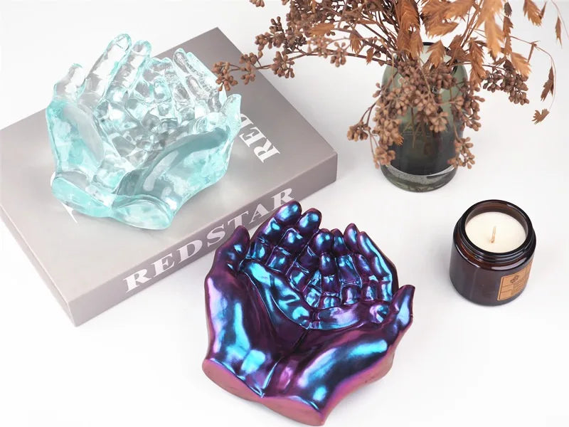1pc Hand Plaster Mold for Resin Casting and DIY Crafts - Jewelry Storage, Candle Holder, Succulent Pot - Home Decor Gift by Reinvent Yourself