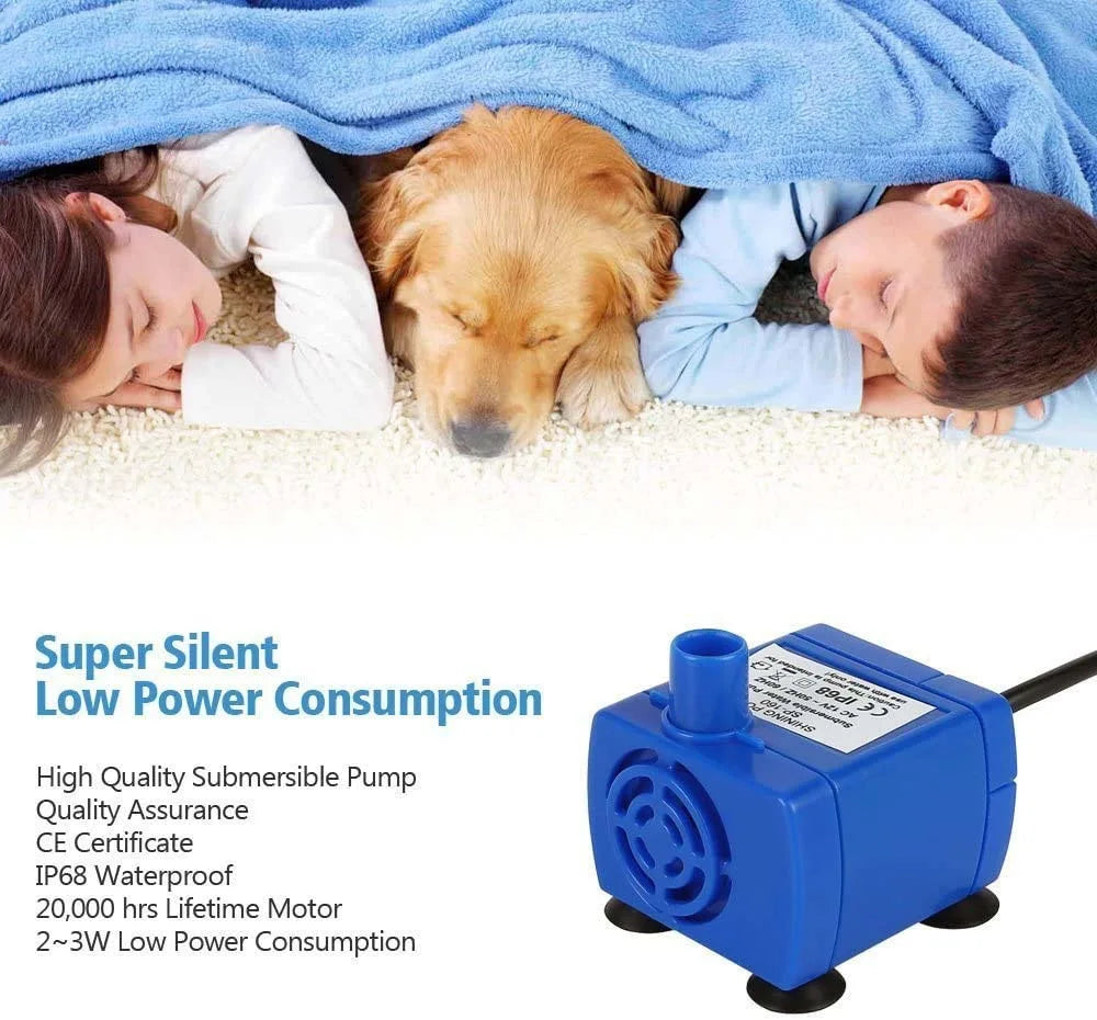 Cat Fountain Water Pump LED Light Pet Water Fountain Motor Replacement for Cat Flowers Drinking Bowl Dispenser Pet Accessories by Reinvent Yourself