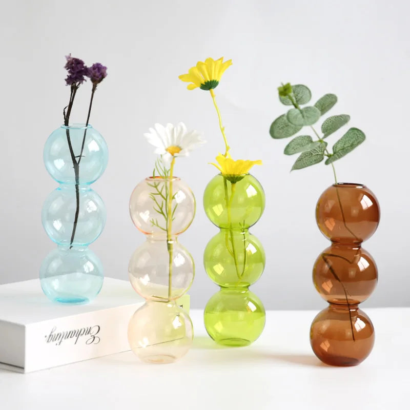Nordic Glass Vase Home Decor Living Room Decoration Terrarium Flower Vase Plant Pots Decorative Home Accessories Decoration Gift by Reinvent Yourself