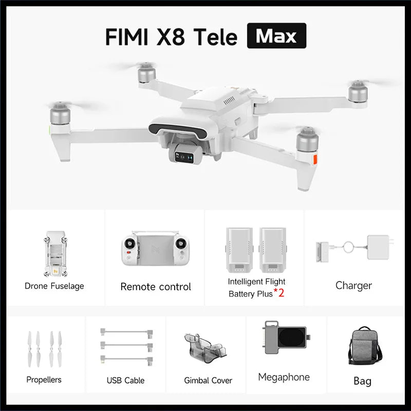 FIMI X8 TELE MAX Drone 4K Professional HDR 48MP 3-Axis Gimbal Camera Drone Professional GPS 20KM RC Quadcopter 2025 New Arrivals by Reinvent Yourself