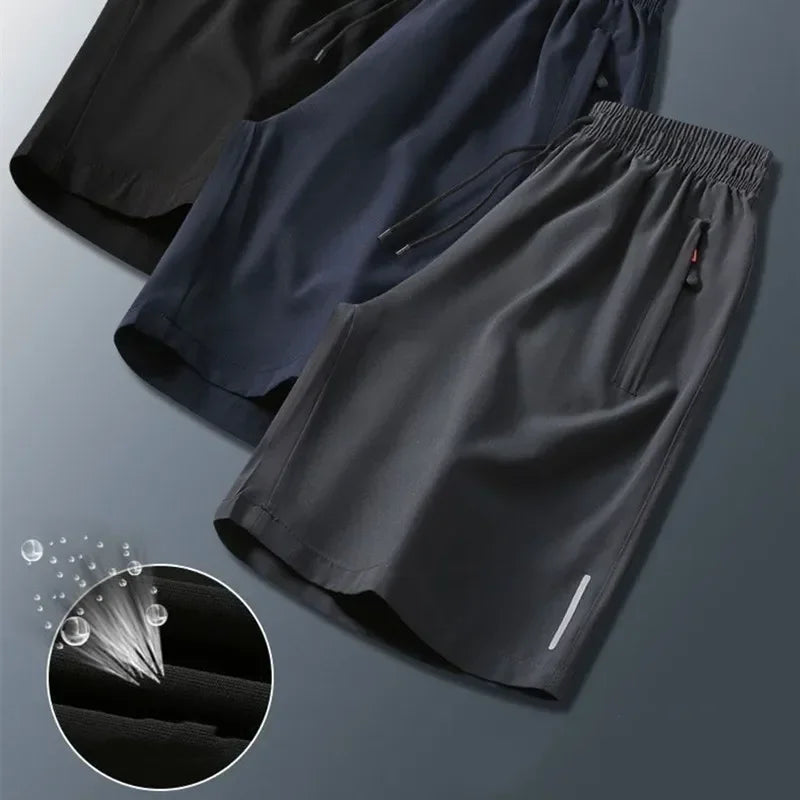 Summer Men Shorts Ice Silk Running Gym Sport Shorts Quick Dry Breathable Beach Short Pant Fitness Jogging Cool Casual by Reinvent Yourself