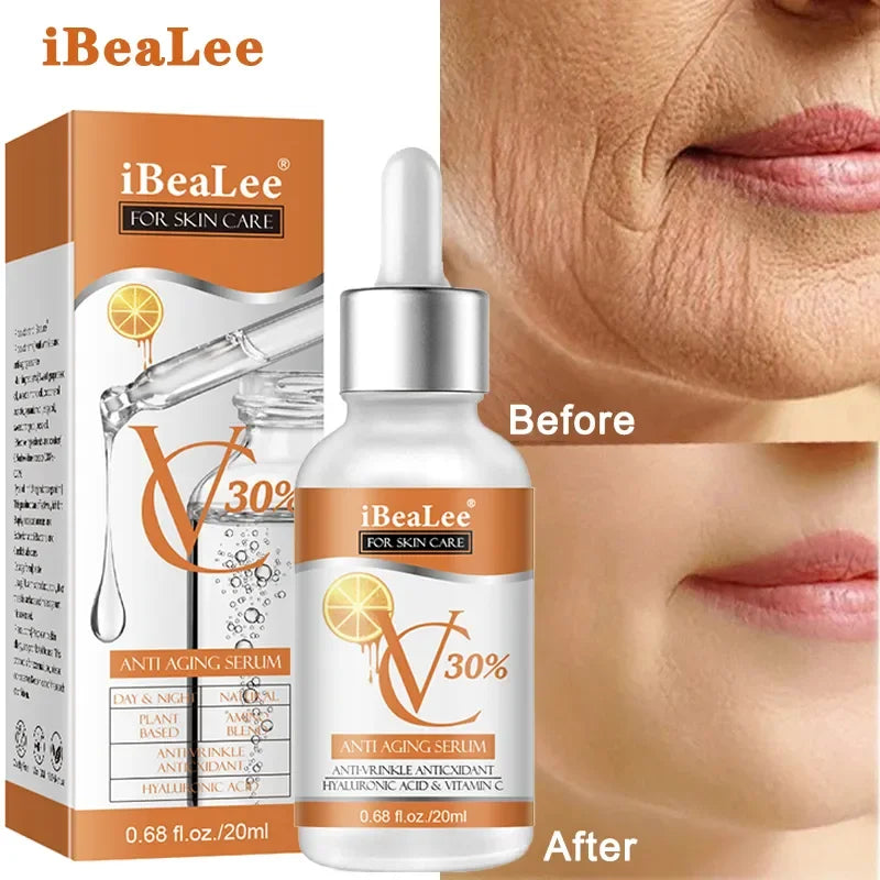 Premium 30% Vitamin C Serum For Face Anti Aging Wrinkle Facial Hyaluronic Acid Retinol Acids Boost Collagen Hydrate Skin Care by Reinvent Yourself