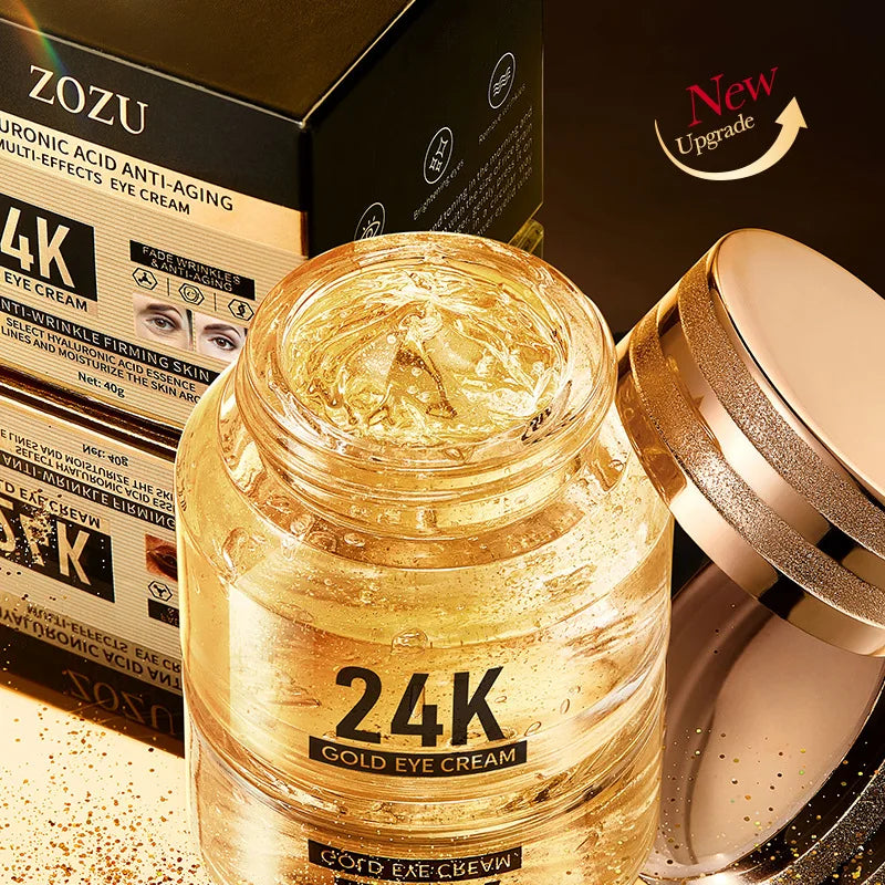 24k Gold Hyaluronic Acid Eye Cream Anti Dark Circles Eye Bags Firming Moisturizing Eyes Skin Care Prodcuts by Reinvent Yourself
