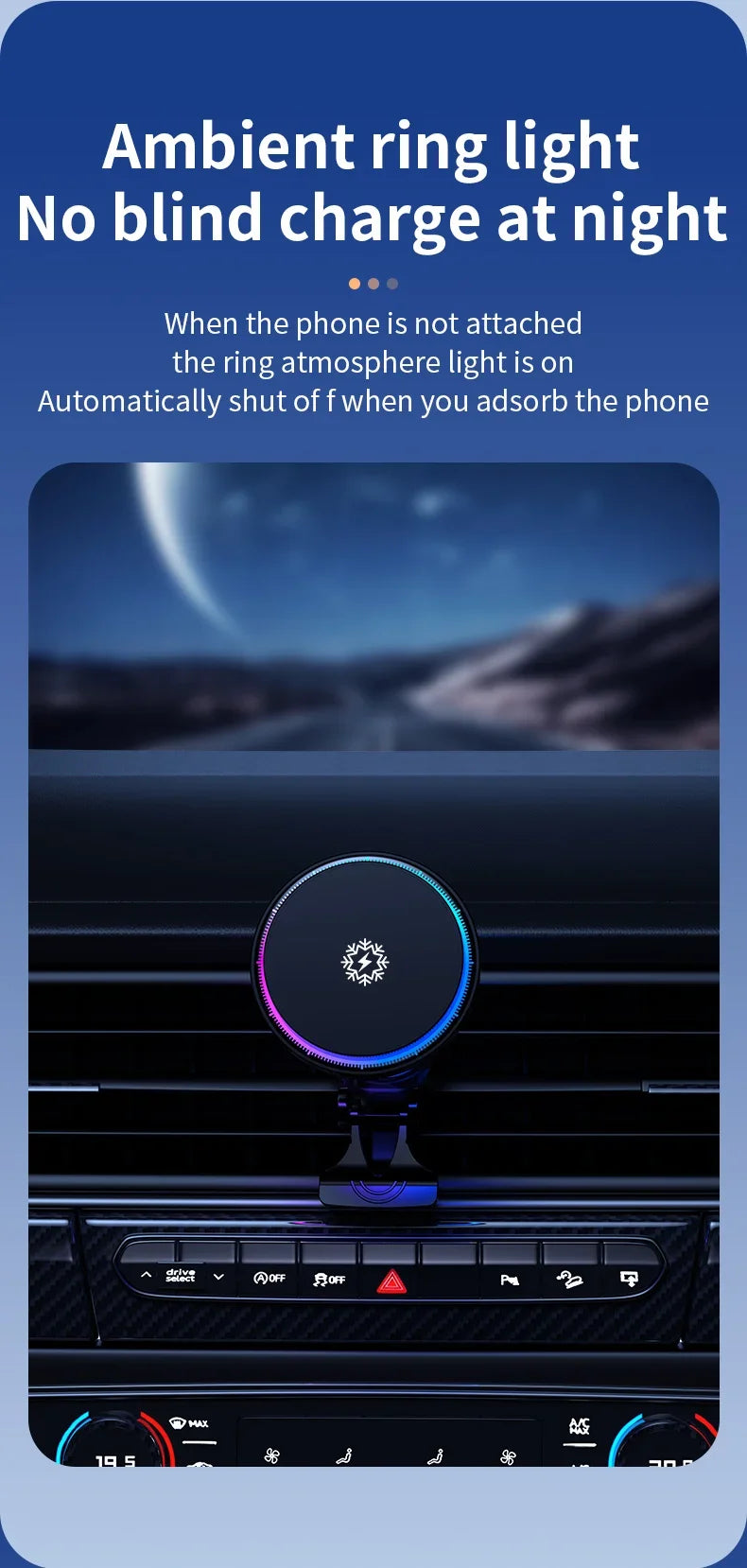 Ice Cooling Magnetic Wireless Car Charger Fast Charging Station for iPhone15 14 13 12 Pro Max 15W Magnet Car Phone Holder Stand by Reinvent Yourself