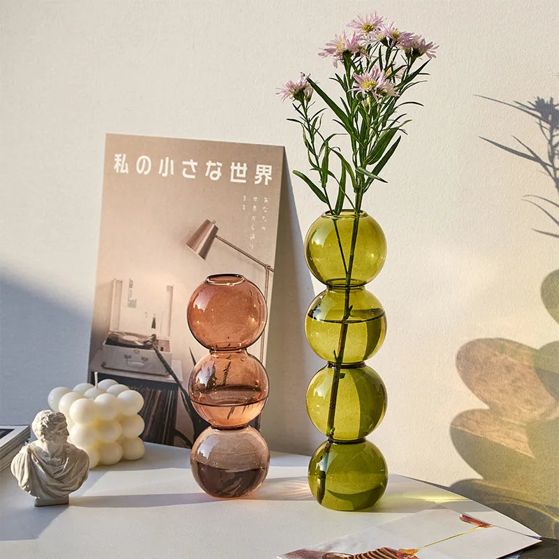 Nordic Glass Vase Home Decor Living Room Decoration Terrarium Flower Vase Plant Pots Decorative Home Accessories Decoration Gift by Reinvent Yourself