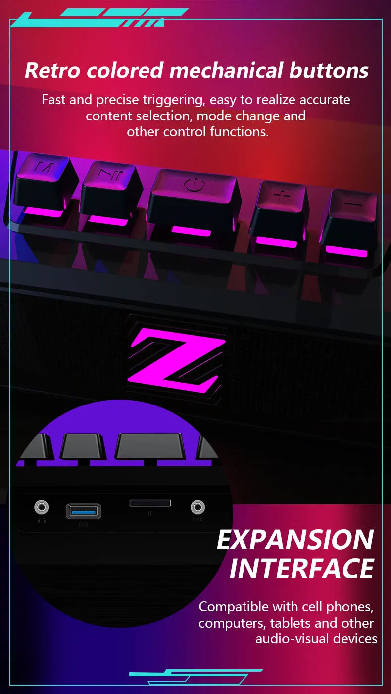 Computer speakers for desktop/laptop with Bluetooth/wired connectivity and dual-mode for gaming/music, featuring microphone. by Reinvent Yourself