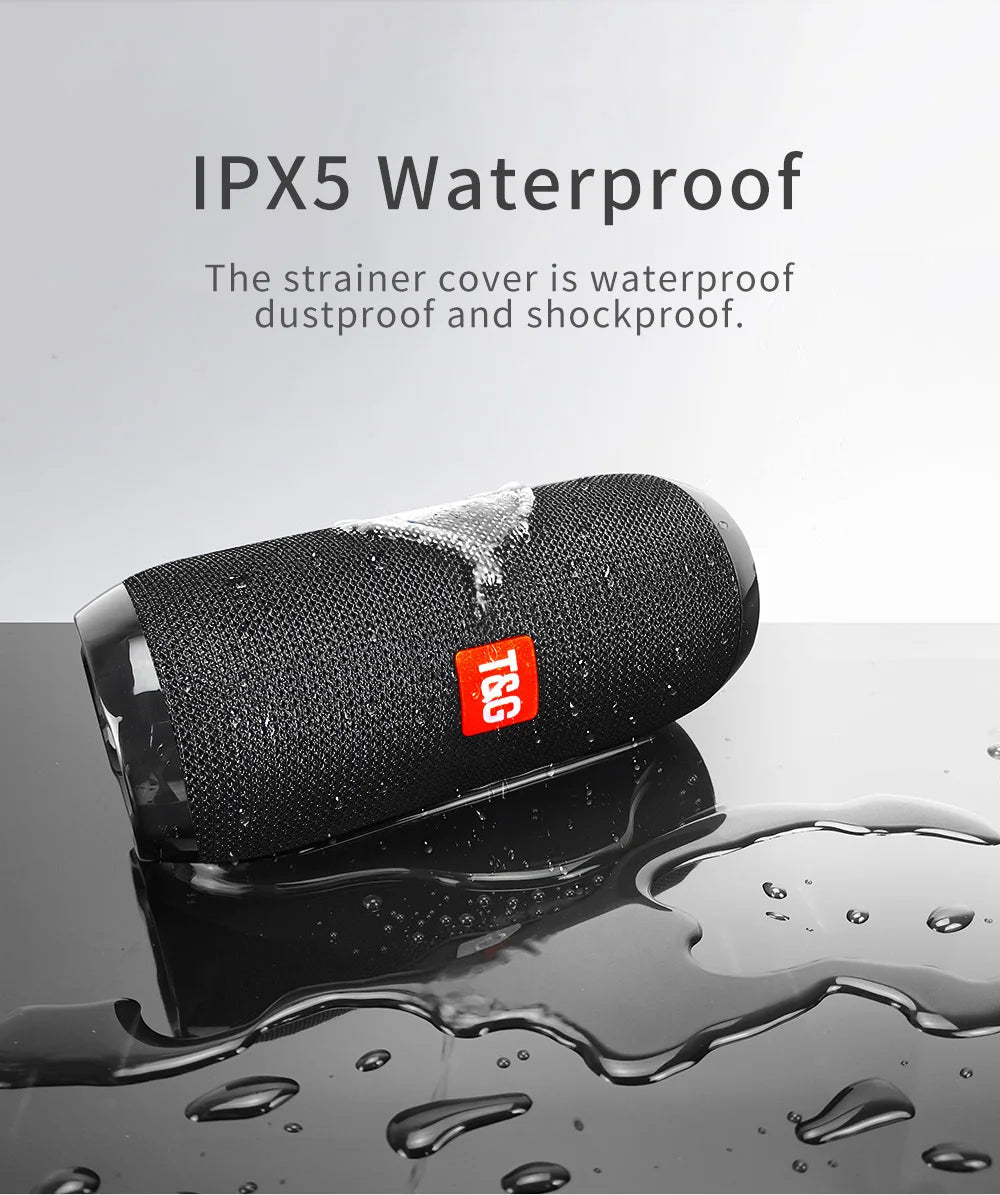 Bluetooth Speaker T&G TG117 Portable TWS Sound Box Waterproof Loudspeaker Outdoor Stereo Surround Speakers Support TF FM Radio by Reinvent Yourself