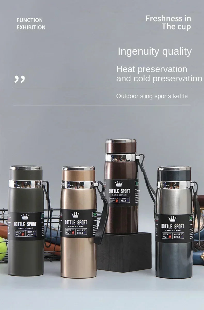 1L Thermal Water Bottle Keep Cold and Hot Water Bottle Thermos for Water Tea Coffee Vacuum Flasks Stainless Steel Thermos Bottle by Reinvent Yourself