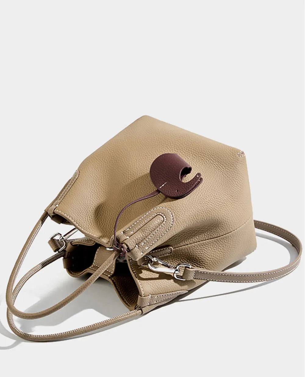 Genuine Leather Women Bucket Bag Luxury Designer Handbags High Quality Cowhide Women's Shoulder Bags Fashion Crossbody Bag by Reinvent Yourself