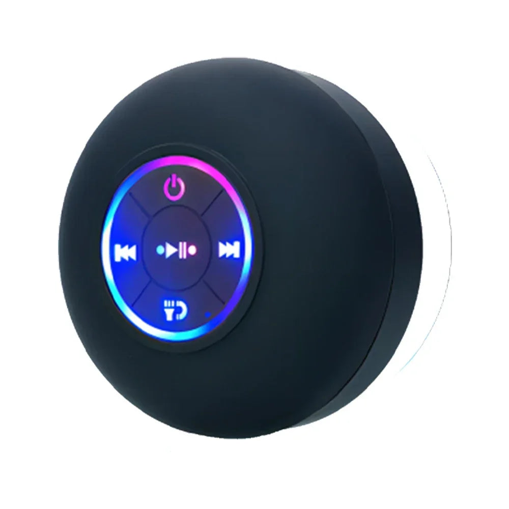 Portable Wireless Bluetooth Speaker LED IPX4 Waterproof Loudspeaker Outdoor Bathroom Large Suction Cup Mini Stereo Sound Box by Reinvent Yourself