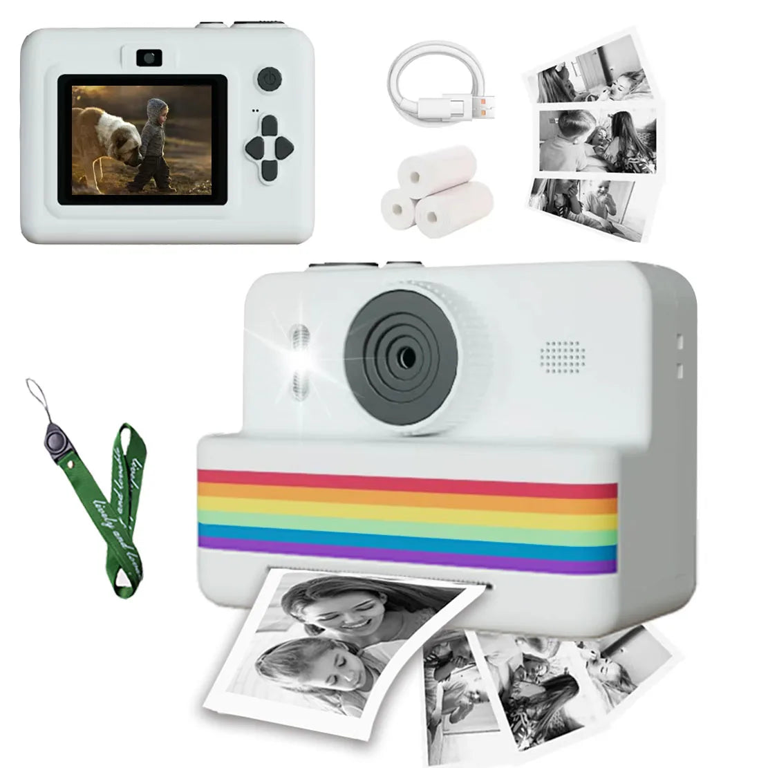 Digital Children Camera For Photography Mini Printer Portable Thermal Instant Print Photo Kids Camera 2.8inch HD Video Toy Gifts by Reinvent Yourself