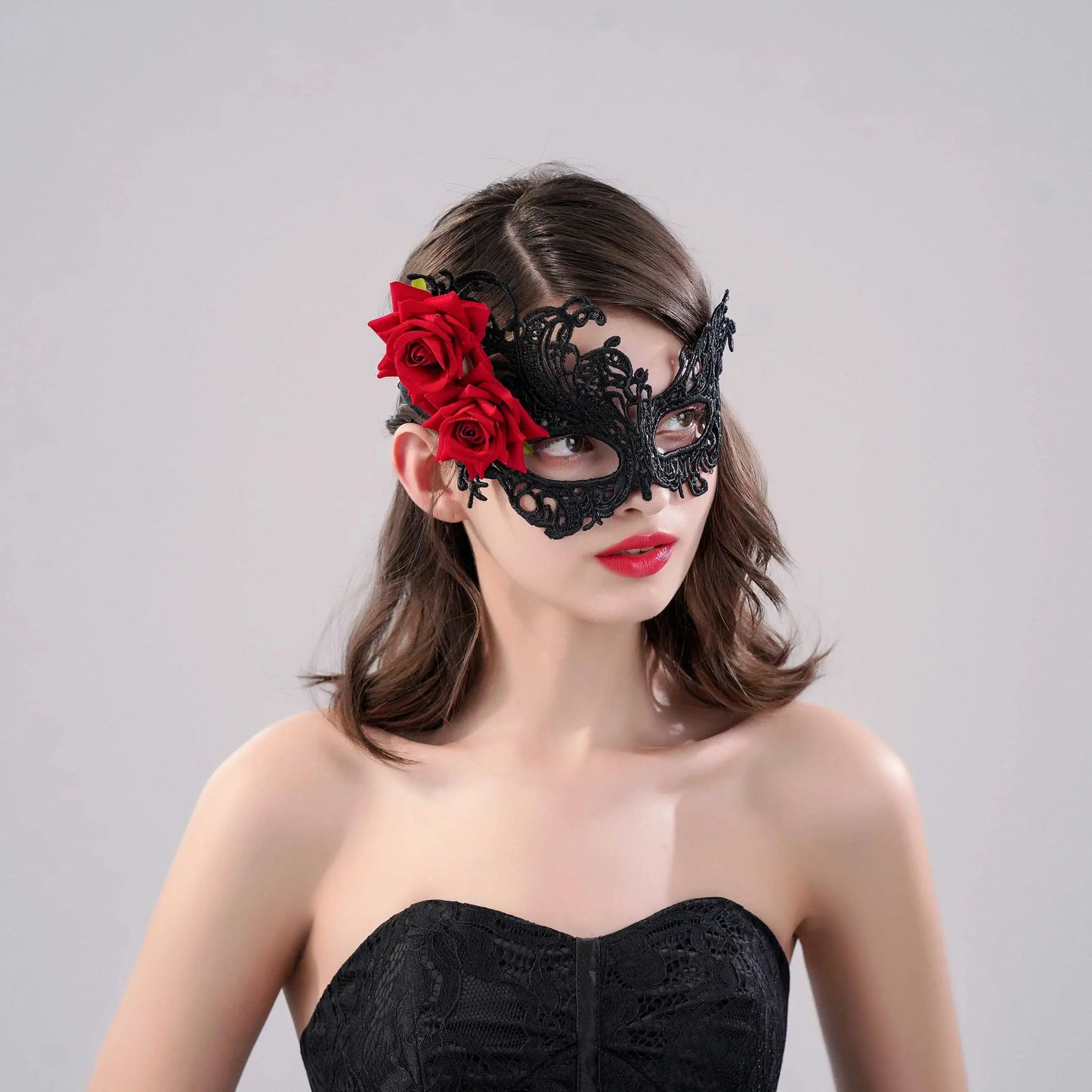Eye Mask Sexy Lace Venetian Masquerade Ball Halloween Party Fancy Dress Costume Props Lady Black Lace Hollow Face Mask by Reinvent Yourself
