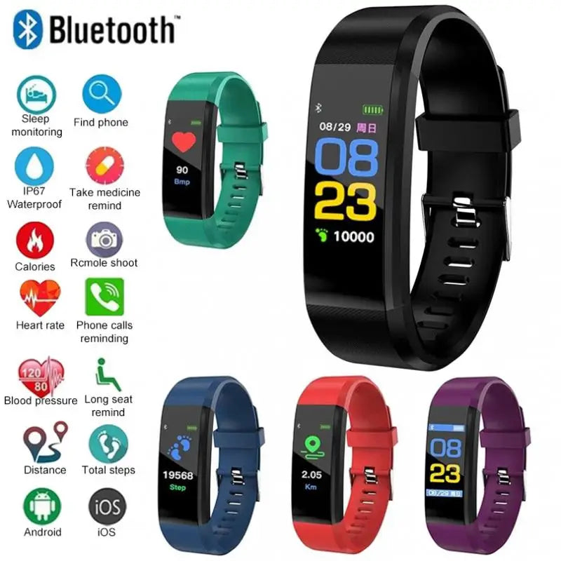 Digital Smart Band Sport Smart Watch Men Woman Blood Pressure Heart Rate Waterproof Monitor Fitness Bracelet For Android IOS by Reinvent Yourself