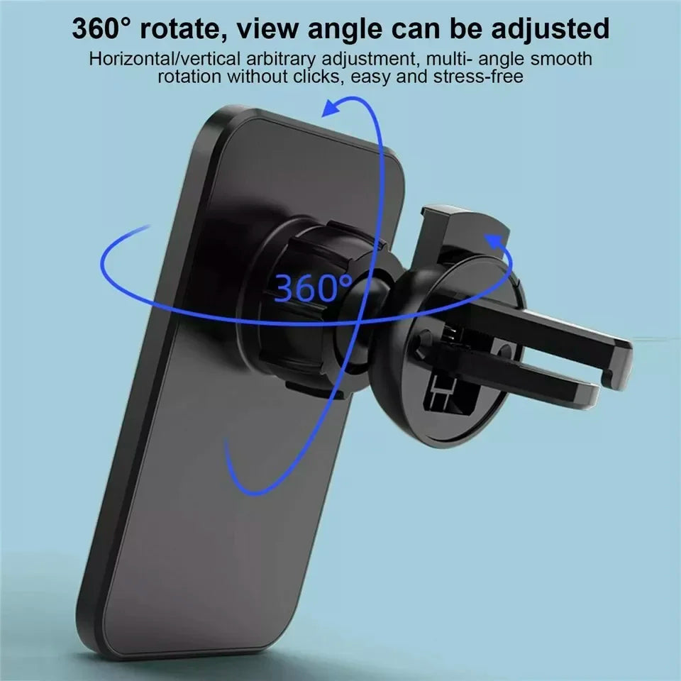 UYUXIO 30W Wireless Charger Magnetic Car Phone Holder for iPhone 16 15 14 13 Pro Max 12 Fast Charging Magnet Induction Adapter by Reinvent Yourself