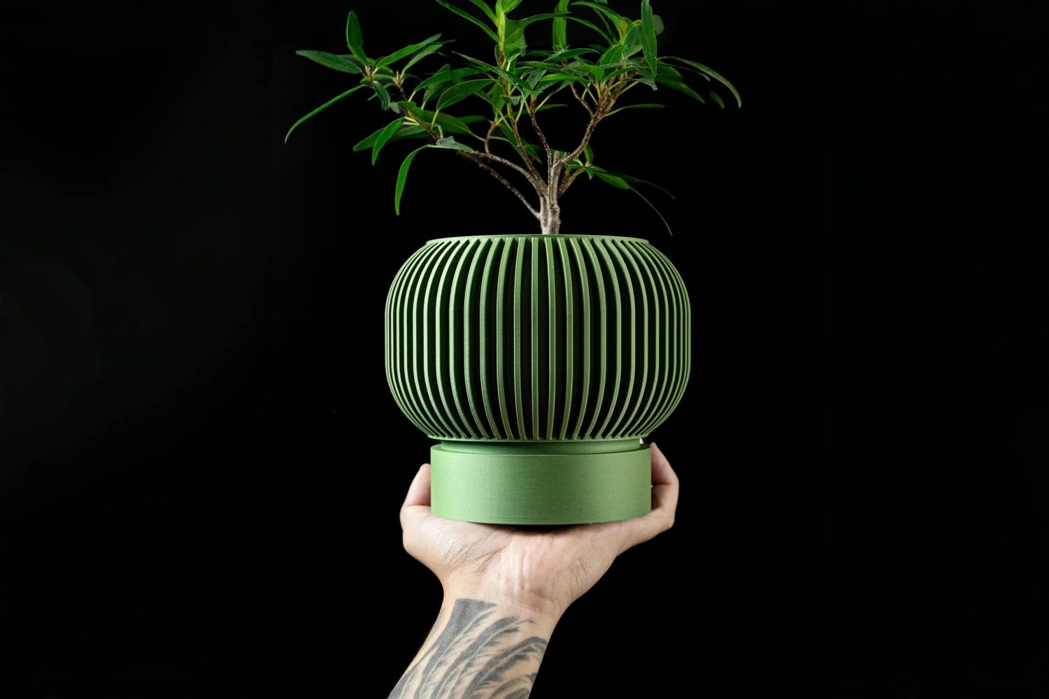Modern Minimalist 3D Printed Plant Pot – Biodegradable Flower Planter for Home Decor, Eco-Friendly Sustainable Gift (Yuso) by Reinvent Yourself