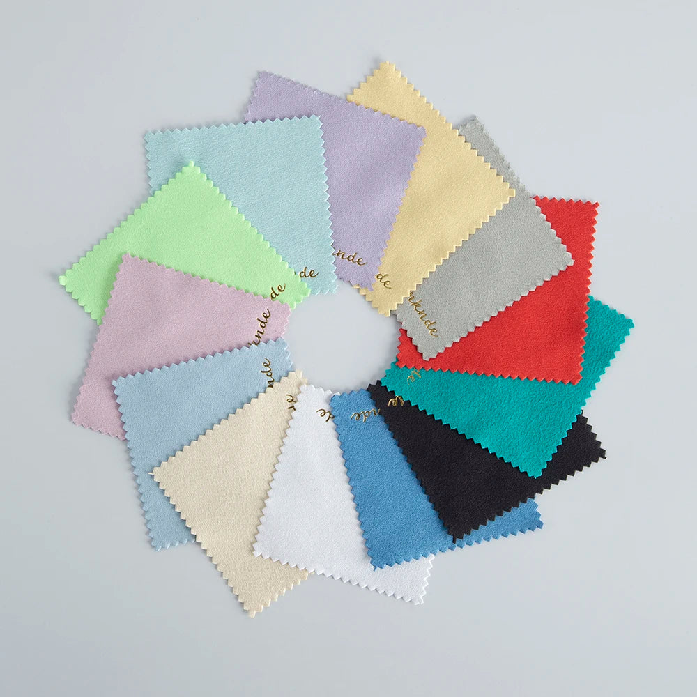 DIY Personalized Polishing Cloths Custom Jewelry Earrings Cleaning Cloth With Logo 8x8cm White Black Paper Individually packaged by Reinvent Yourself