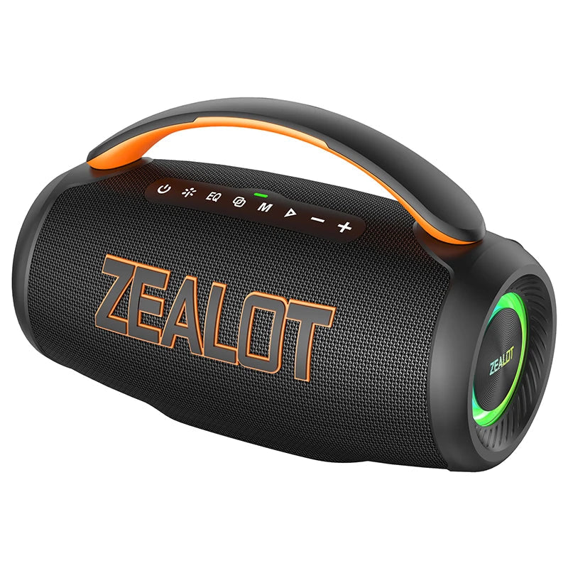 Zealot-P12 Speaker 60W Portable Bluetooth Speaker with IPX6 Waterproof, Comfortable handle,Controllable lighting,TF,USB by Reinvent Yourself