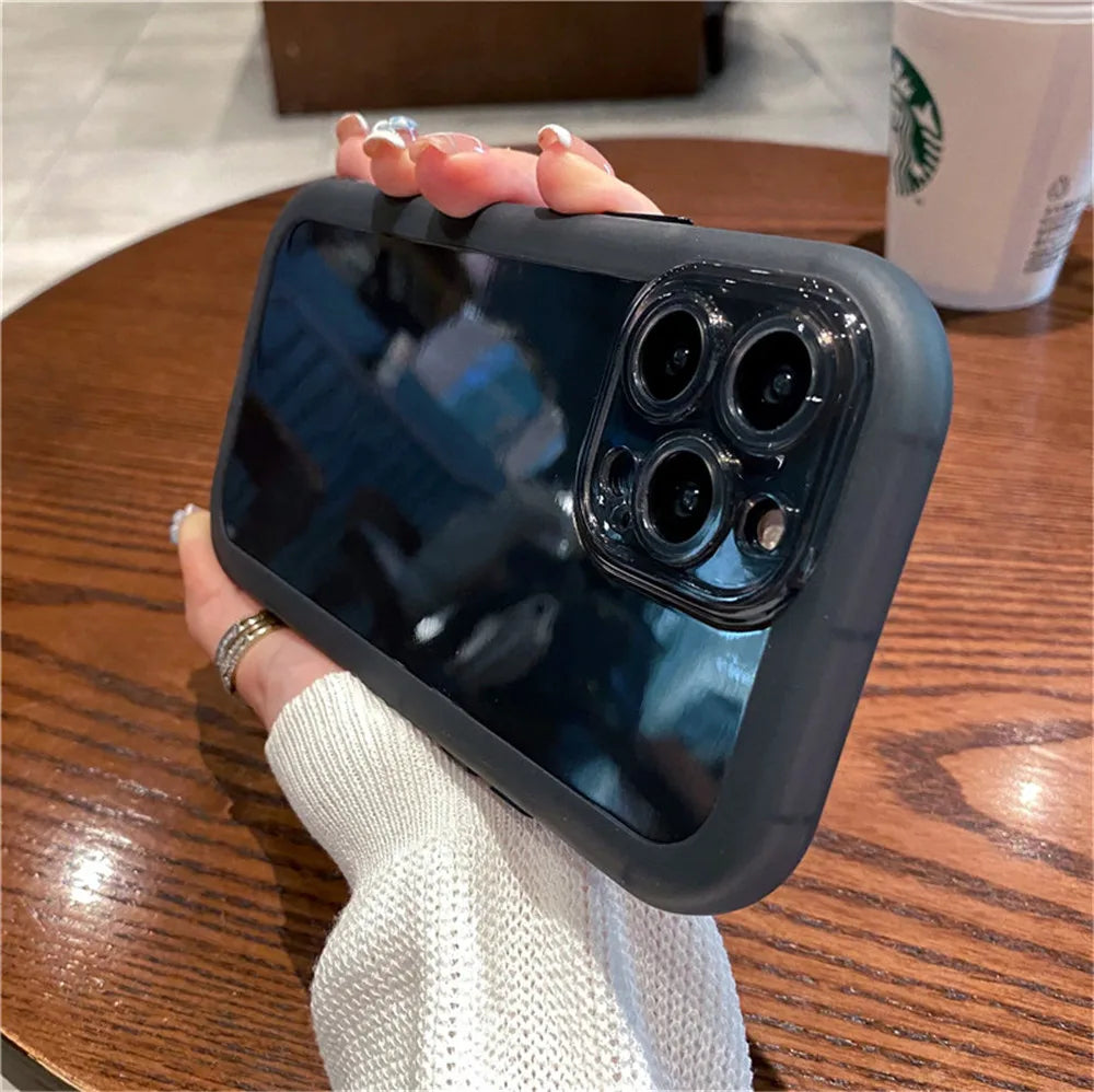 Luxury Shockproof Silicone Bumper Clear Phone Case For iPhone 15 14 Plus 13 12 11 15 Pro Max Camera Protection Transparent Cover by Reinvent Yourself