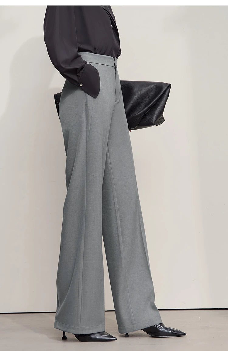 AMII Minimalist Women's Pants 2025 Autumn Solid Elegant Office Lady Simple Trousers Casual Loose Pants Woman Clothing 12553003 by Reinvent Yourself