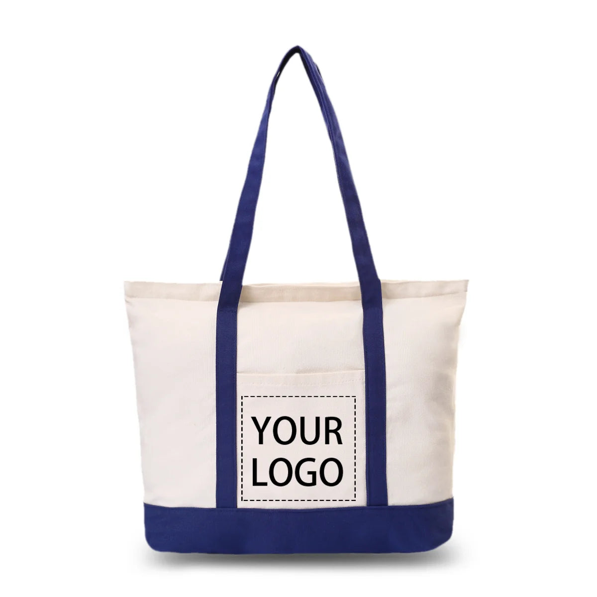 Customizable Tote Bag for Women - Reusable Cotton Canvas Grocery Bag with Logo Printing, Eco-Friendly Shoulder Handbag by Reinvent Yourself