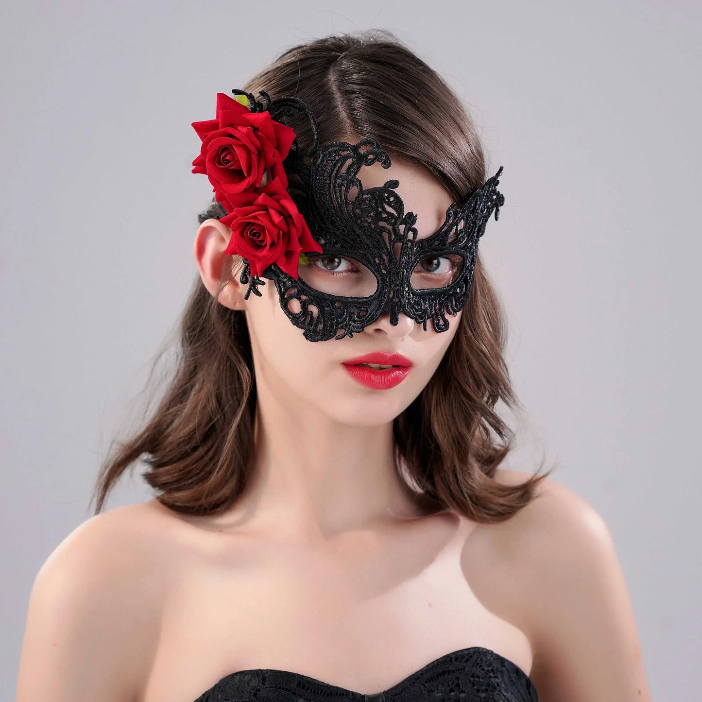 Eye Mask Sexy Lace Venetian Masquerade Ball Halloween Party Fancy Dress Costume Props Lady Black Lace Hollow Face Mask by Reinvent Yourself